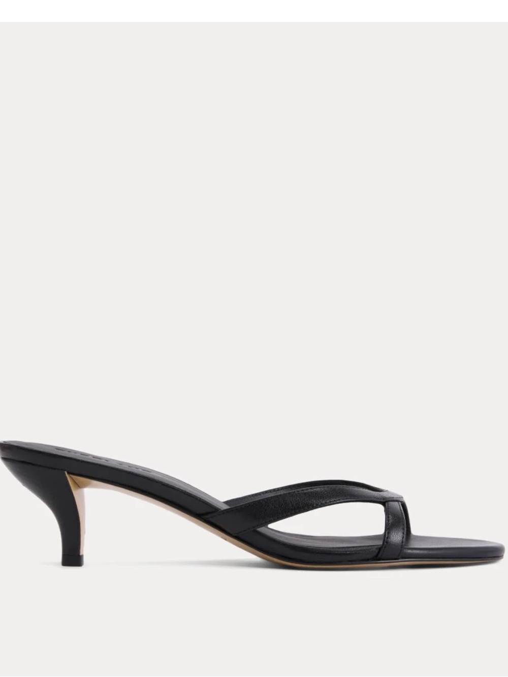 Sculpted Heel Sandal — Black